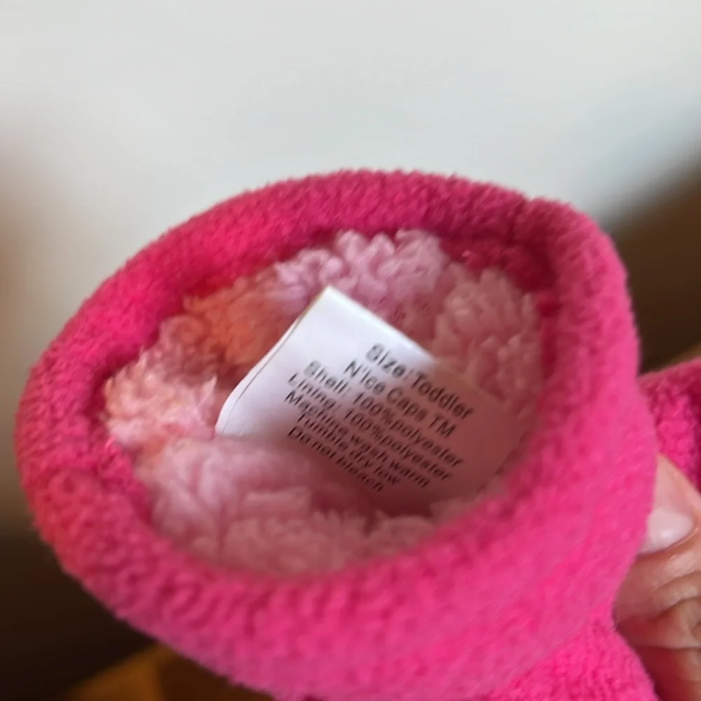 Toddler Girls Cozy Pink Fleece Mittens for Kids